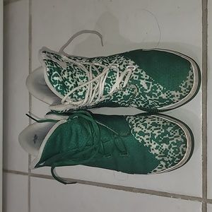 Adidas Green Basketball Sneakers, Size 13